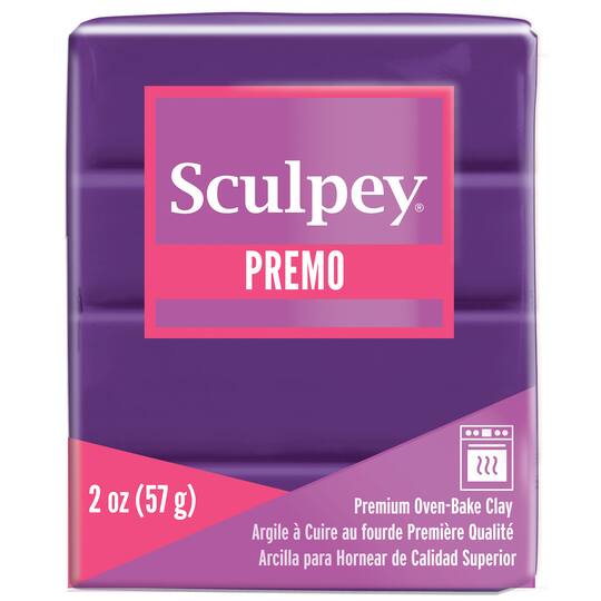 Premo! Sculpey Pâte polymère Pain 57 grammes Violet ACCENTS PERLE Premo! Sculpey Pâte polymère Pain 57 grammes Violet ACCENTS PERLE